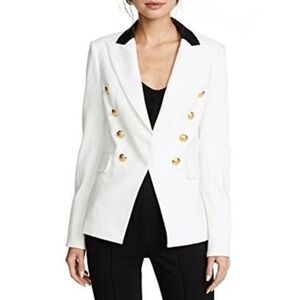 Veronica Beard Jack Peak Lapel Riding One Button Blazer Jacket